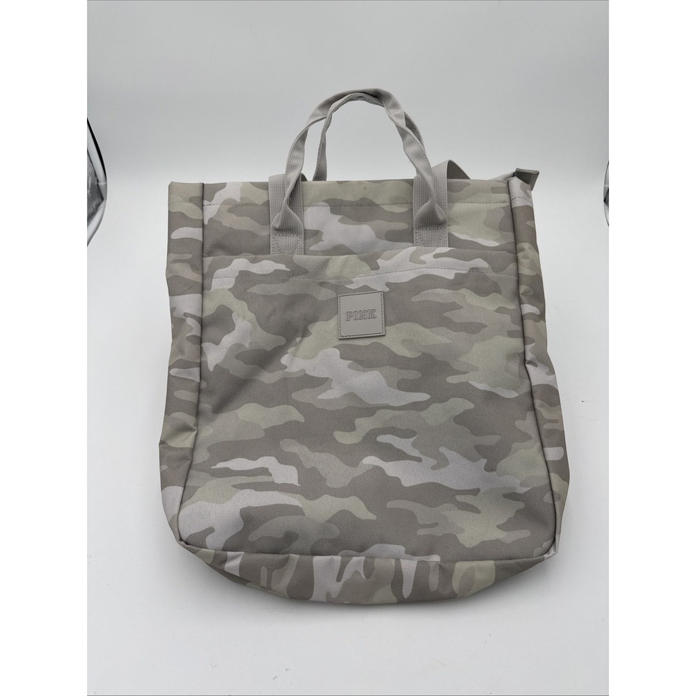 VICTORIAS SECRET PINK LOGO Shoulder Backpack Camo BAG PURSE TOTE Convertible Bag